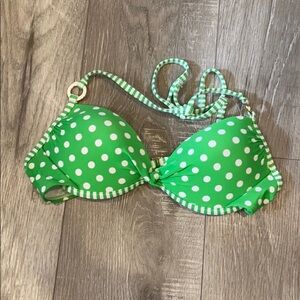 Xhilaration Polka Dot Halter Underwire Bik…